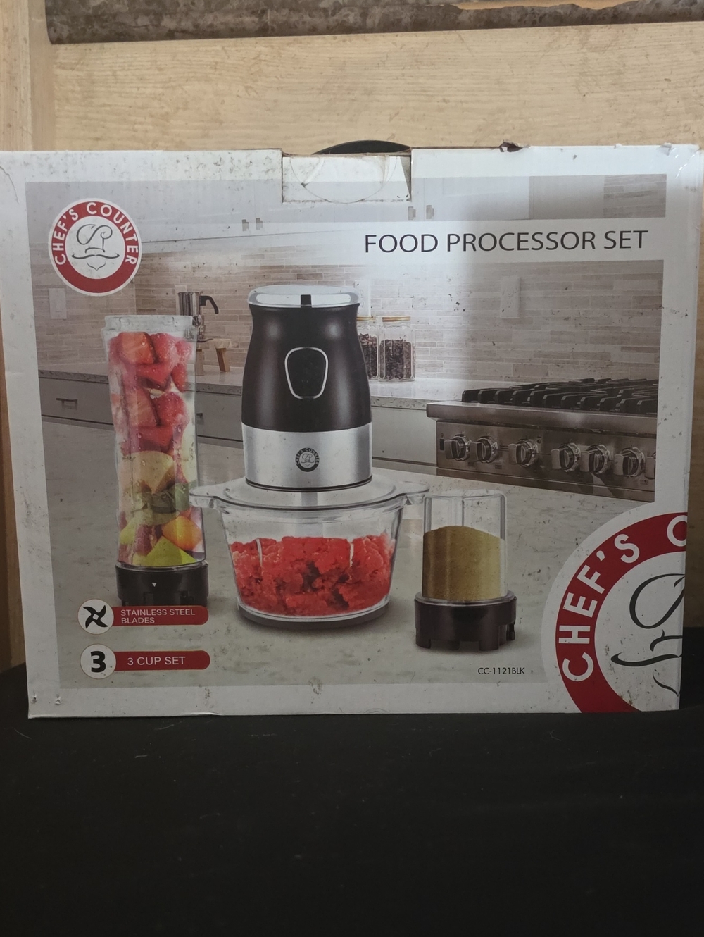 Black & Silver Food Processor Set